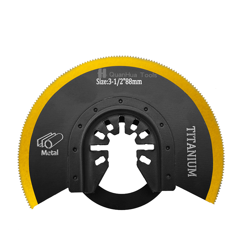 88 mm halvcirkelformet bimetallisk titanbelagt metal skærende savklinge QH-1013HK-DT